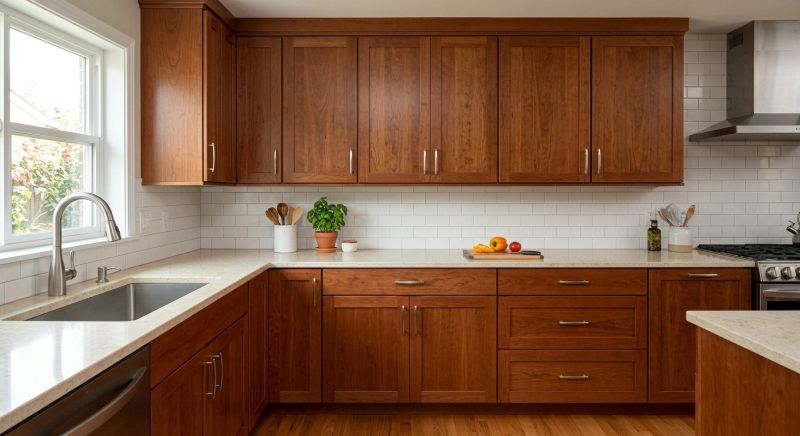 Cherry Cabinet Refacing in Waco, TX