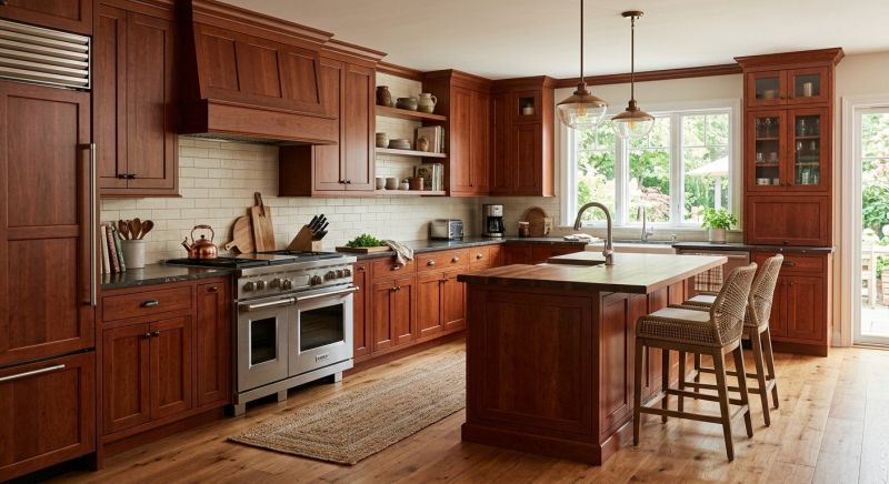 Cherry Cabinet Remodeling in Conroe, TX