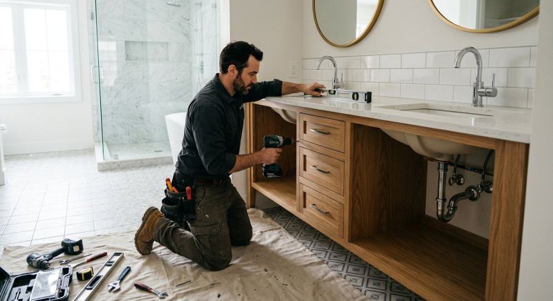 Custom Vanity Installation in Carmel, IN