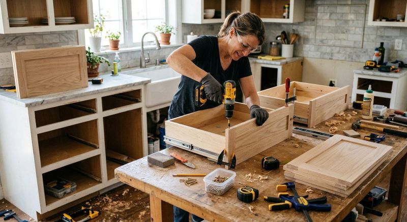 Oak Cabinet Remodeling in Carmel, IN